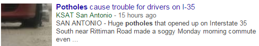 pothole headline 11